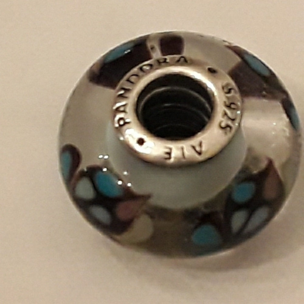 Pandora Butterfly Kisses Murano glass charm  925 ALE